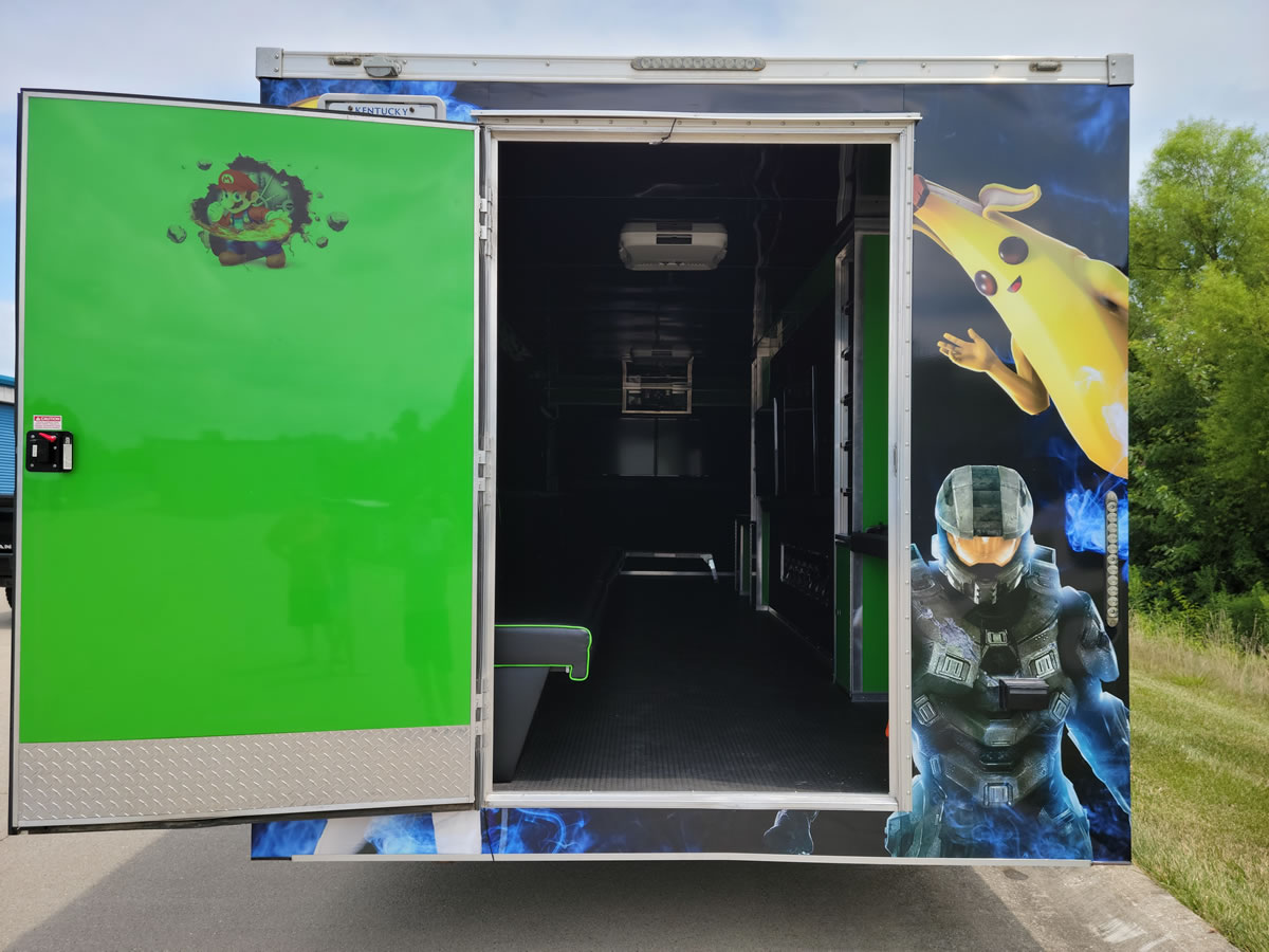 Game Trailer with Oversized Handicap Accessible Back Door