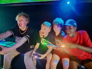 kids playing in mobile gaming truck NKY